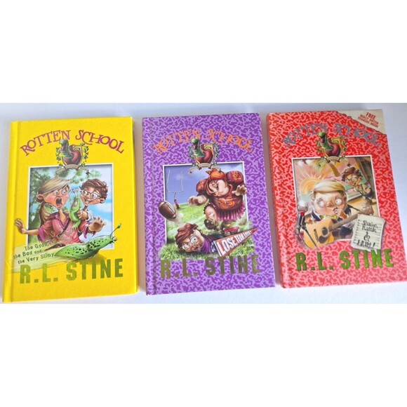 R.L. Stine Books Book Lot of 3 - Rotten School 3,4,5 - Goosebumps Age 9-12 EC - Picture 1 of 11